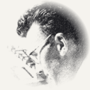 Pencil drawing of Norman McLaren